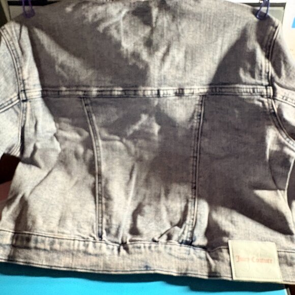 Brand New Juicy Couture Kids Blue Pink Tint Jean Jacket JCK014 Sz 12 - Picture 5 of 5